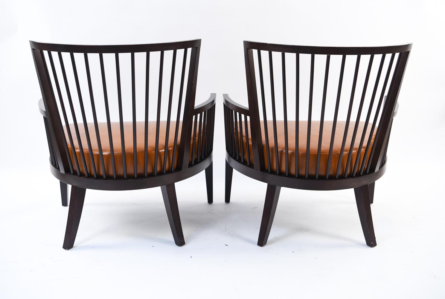 Pair of HBF Spindle Back Lounge Chairs 5