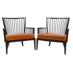 Pair of HBF Spindle Back Lounge Chairs