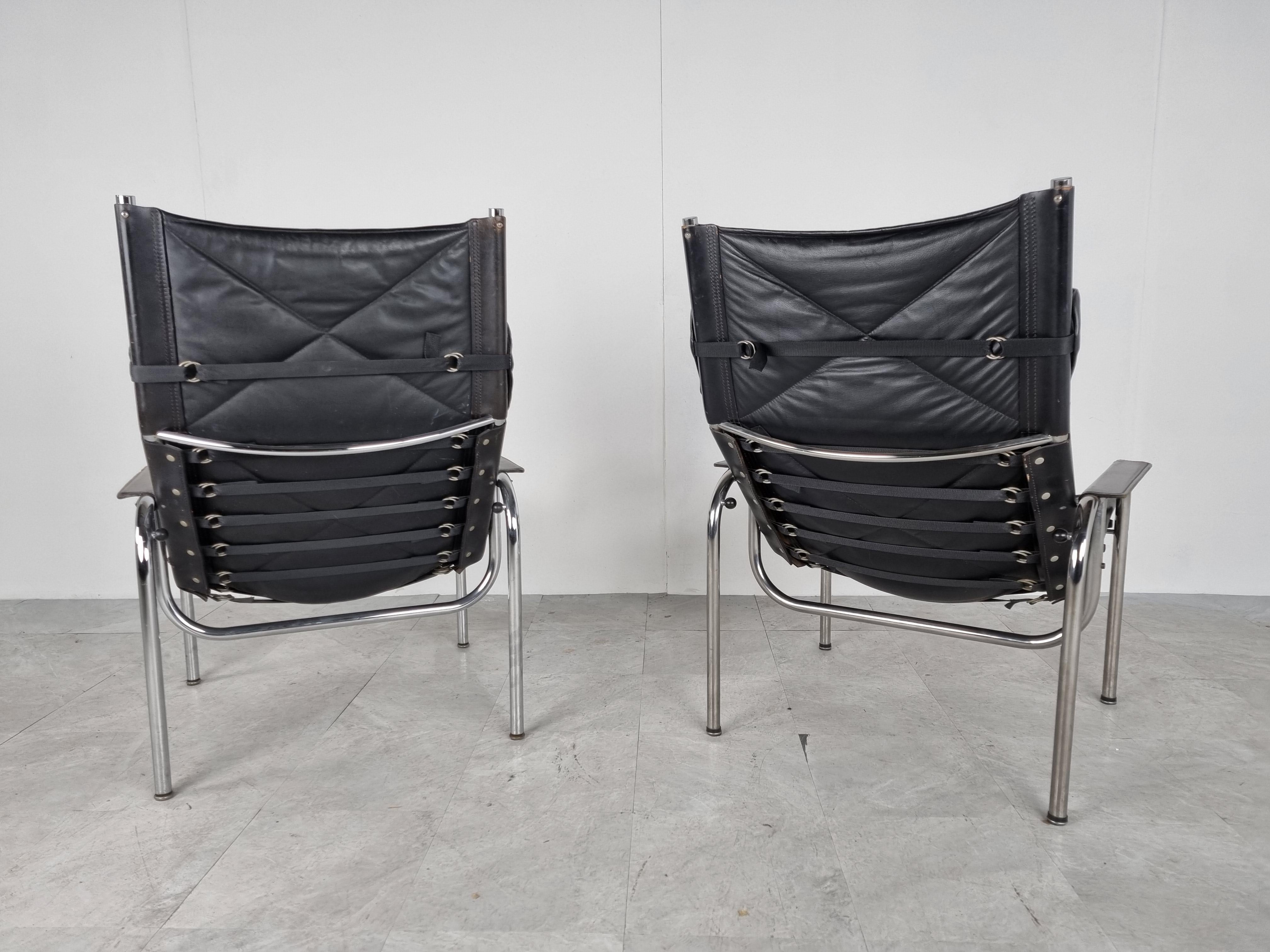 Pair of HE1106 Lounge Chairs by Hans Eichenberger, 1970s In Good Condition In HEVERLEE, BE