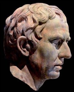 PAIR OF HEADS OF PLINY IN TERRACOTTA - COPY OF A ROMAN STATUE 20. Jahrhundert