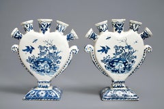 Paire de vases tulipes ou tulipes en forme de cœur, 19ème siècle