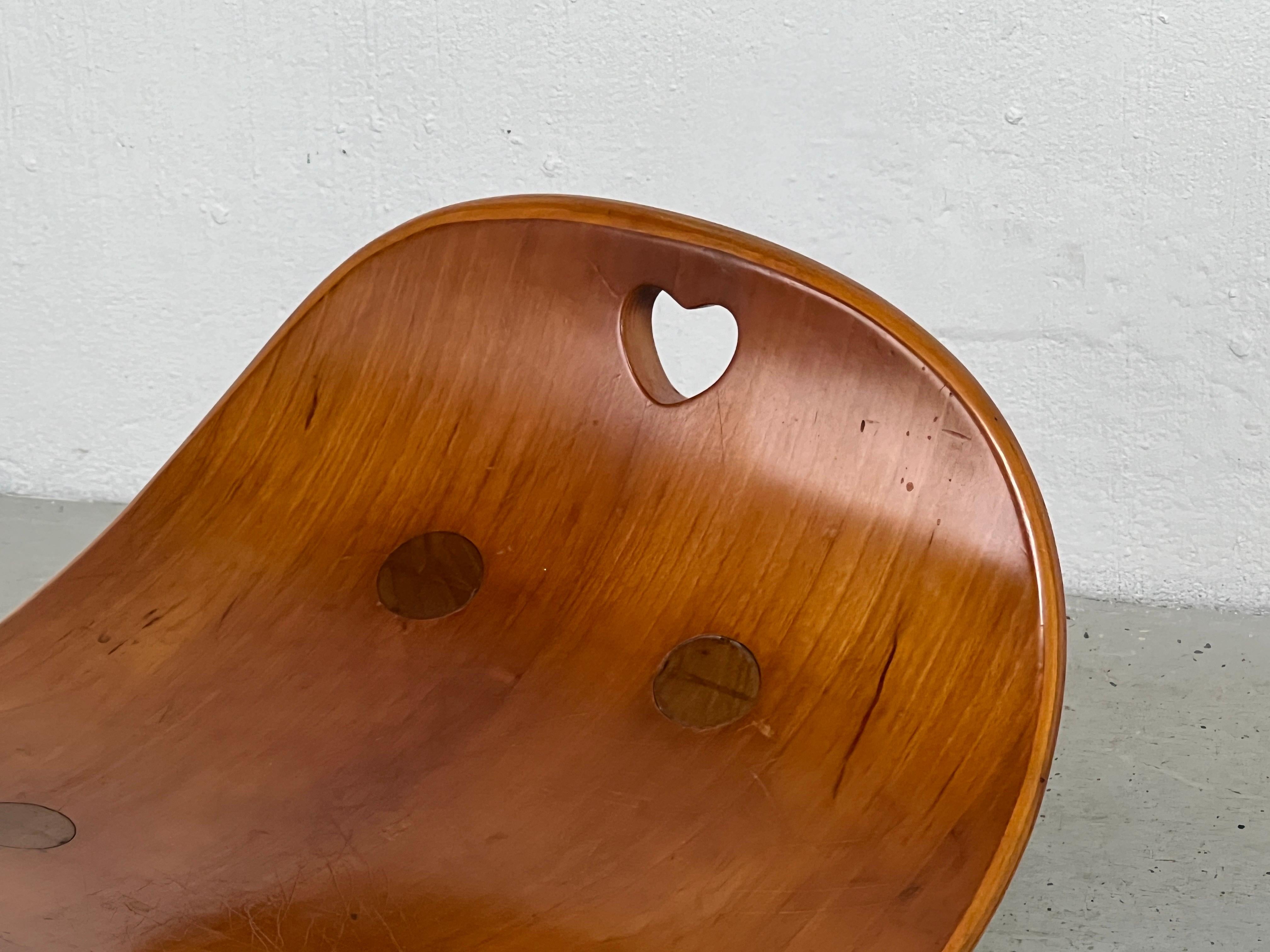 Mid-20th Century Pair of Heart Stools by Edward Wormley for Dunbar For Sale