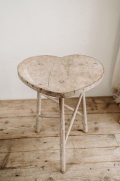 Pair of Heart-Shaped Tables, Elmwood