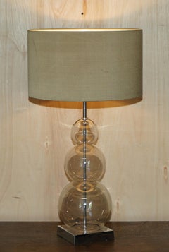 Pair of Heathfield & Co Opera 3 Ball Table Lamps with Original Shades