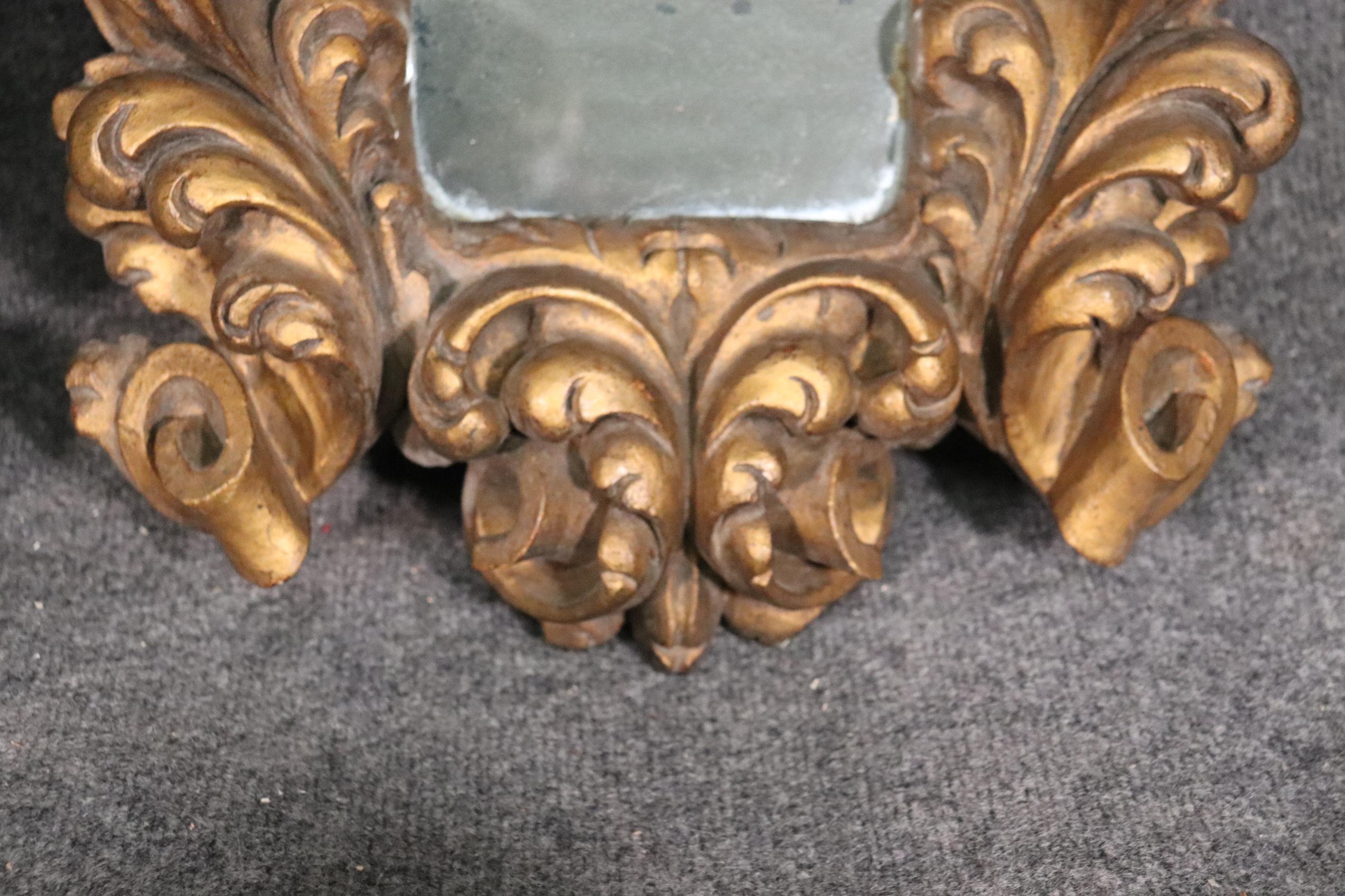 Pair of Heavily Carved Gilded Italian Rococo Mirrors, C1920 2