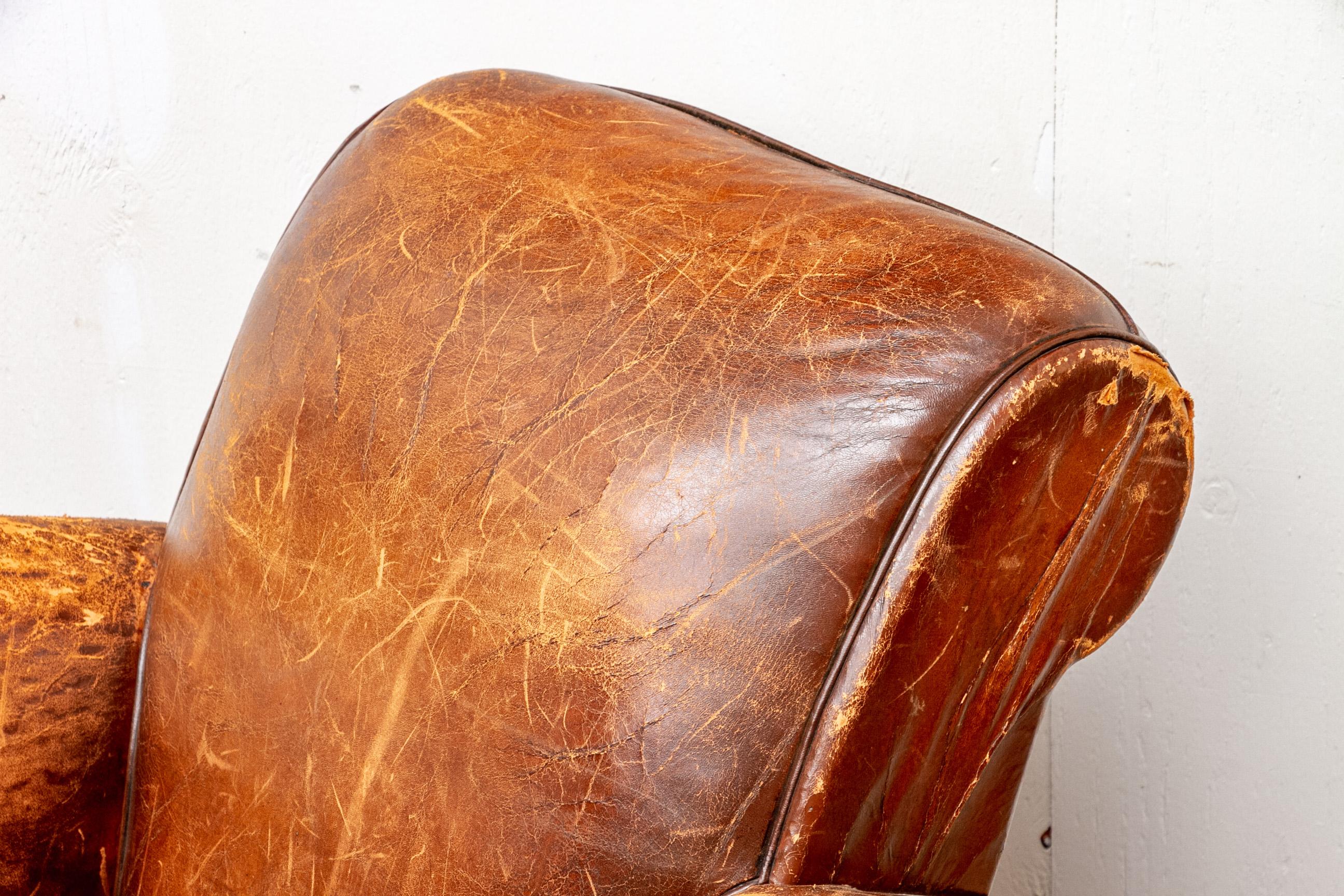 tobacco leather chair