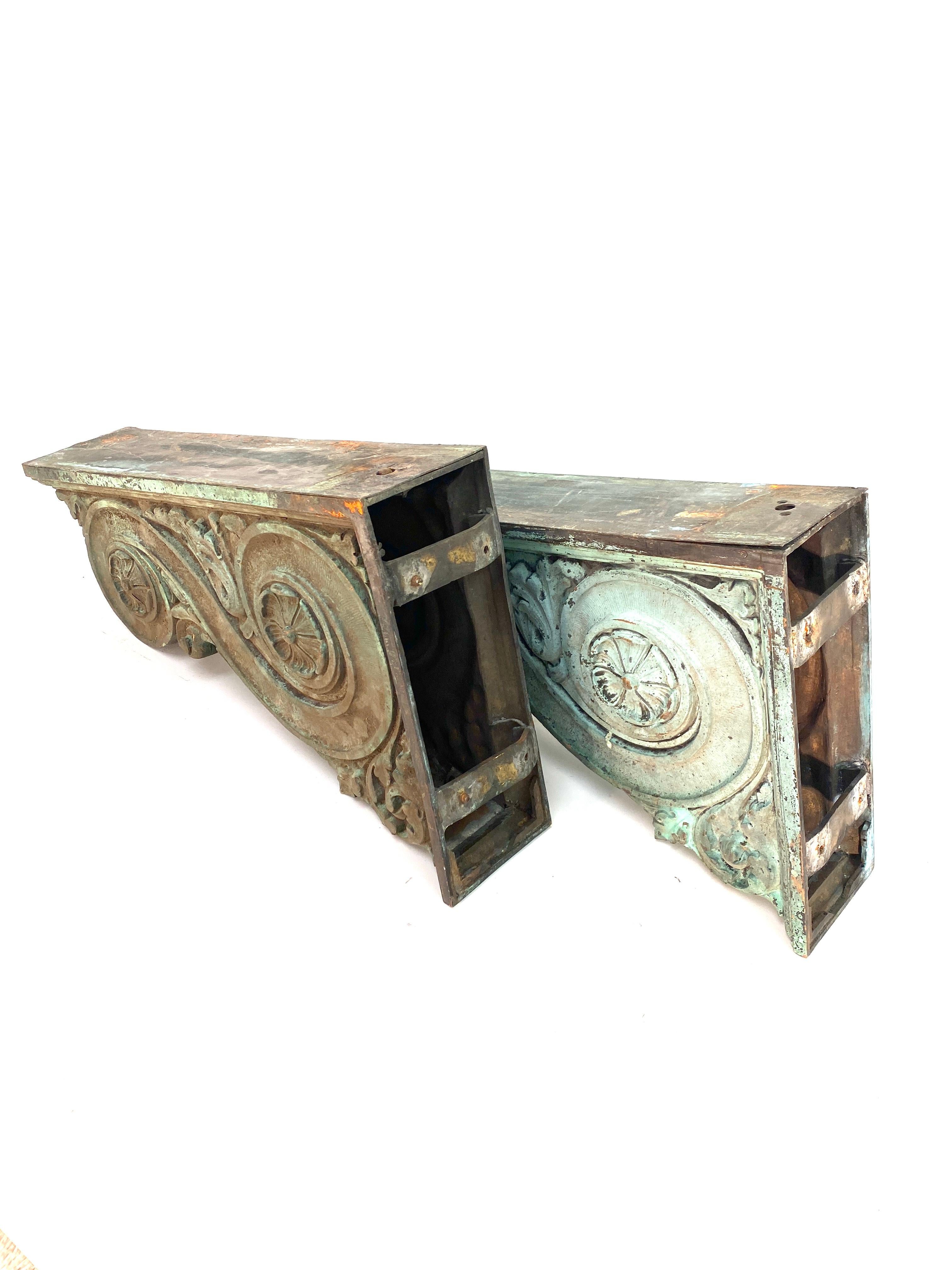 Pair of Heavy Bronze Architectural Corbels 3