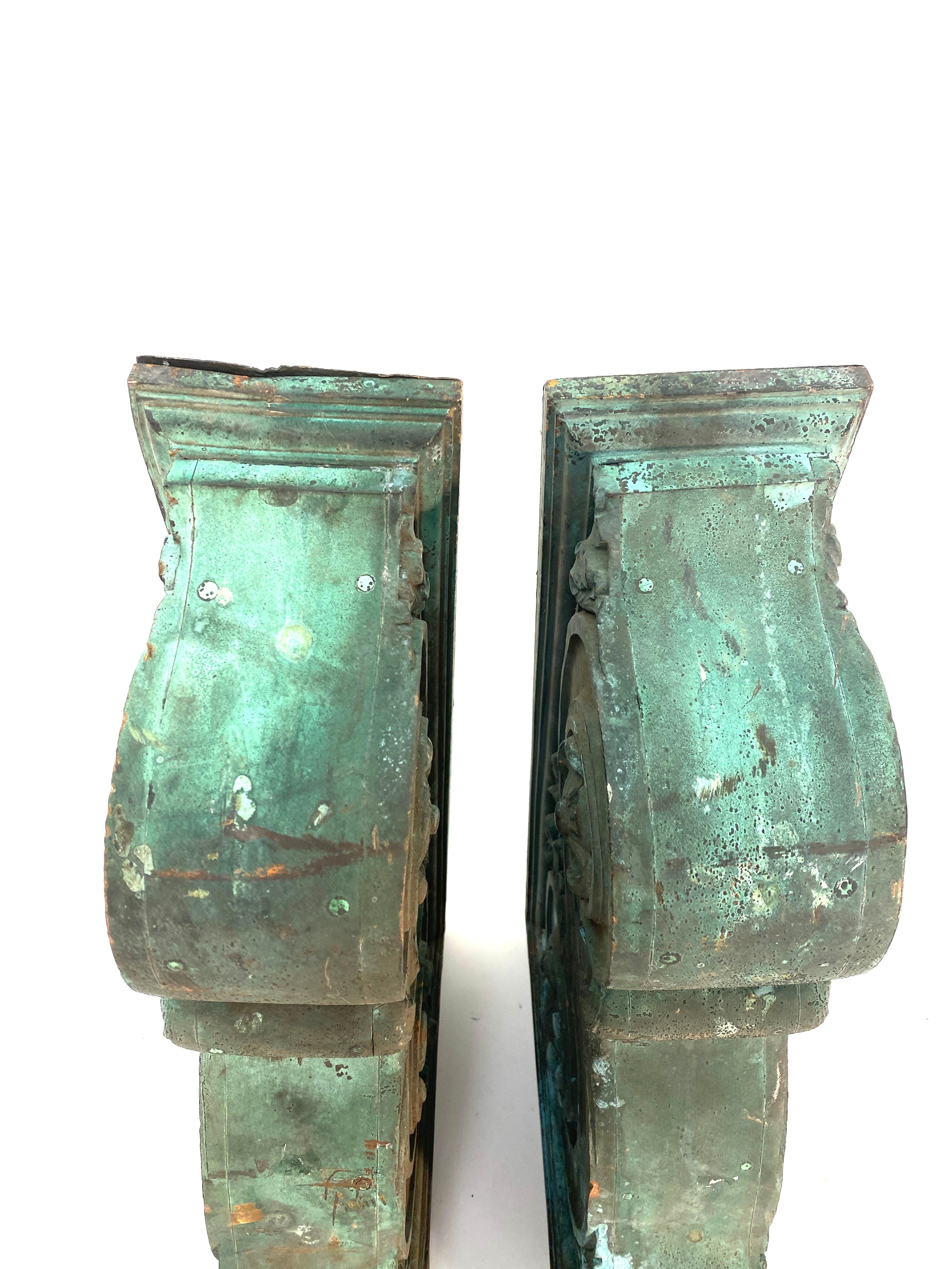 Pair of Heavy Bronze Architectural Corbels 1