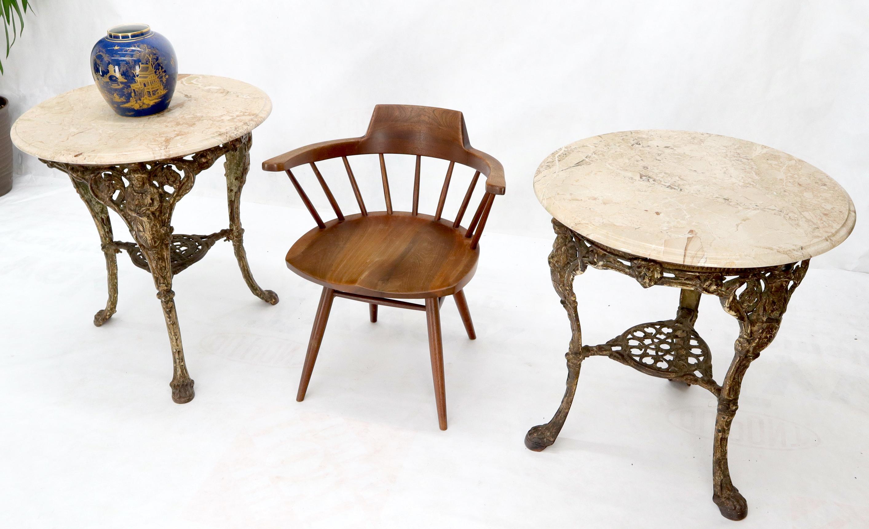 antique end tables with marble tops