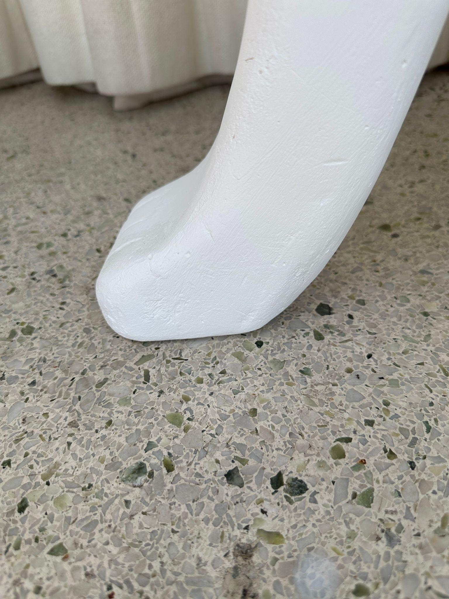 Pair of Heavy Plaster Tri-Legged Side Tables For Sale 2