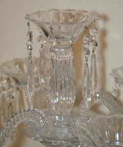 Pair of Heavy Waterford Style Candelabra