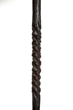 Pair of Heavy Wrought Iron Lamps