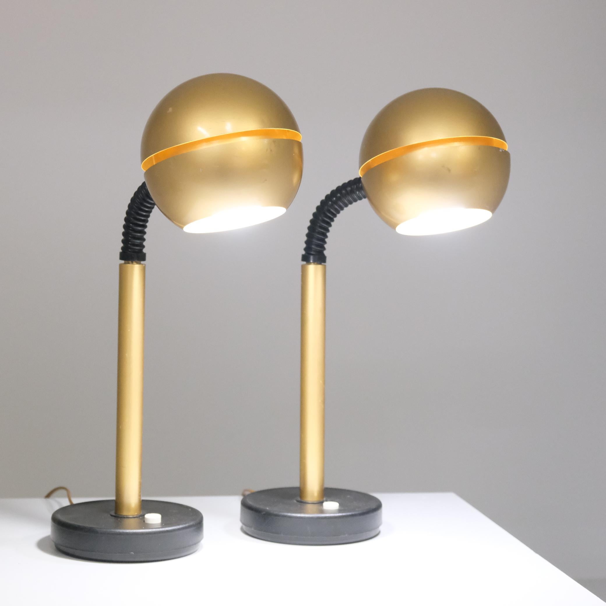 Paire de lampes de table Heikki Turunen Golden 