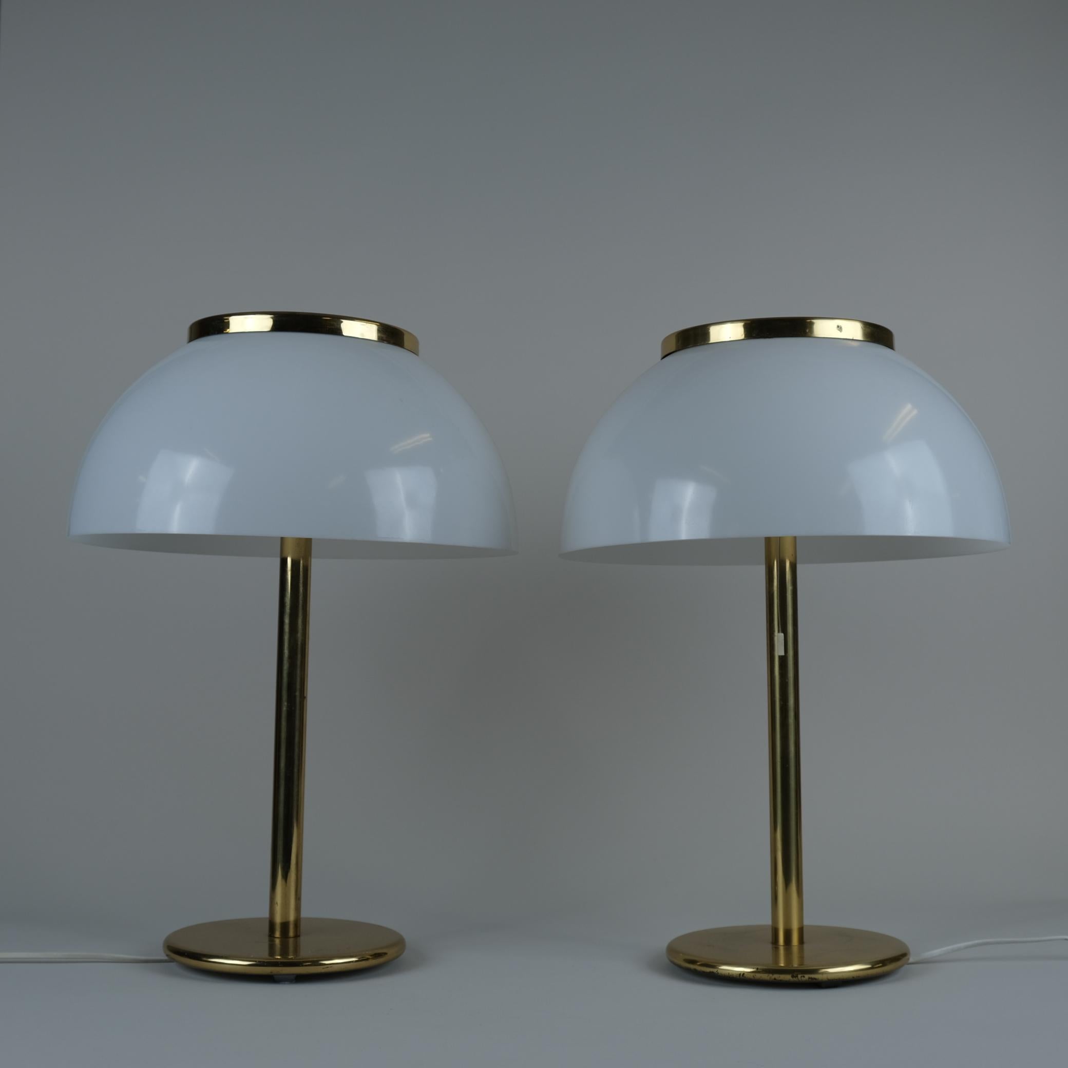 Pair of Heikki Turunen Senior Series Brass Table Lamps Model 940-147, Orno 1970s For Sale 6