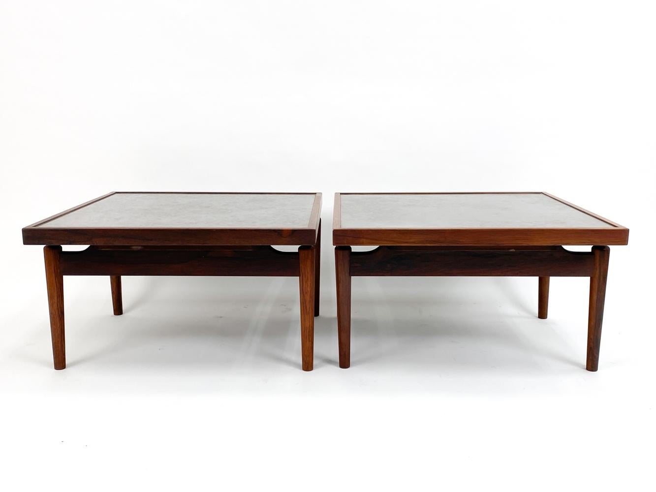 Pair of Heinz Lilienthal Rosewood & Metal Coffee Tables For Sale 6