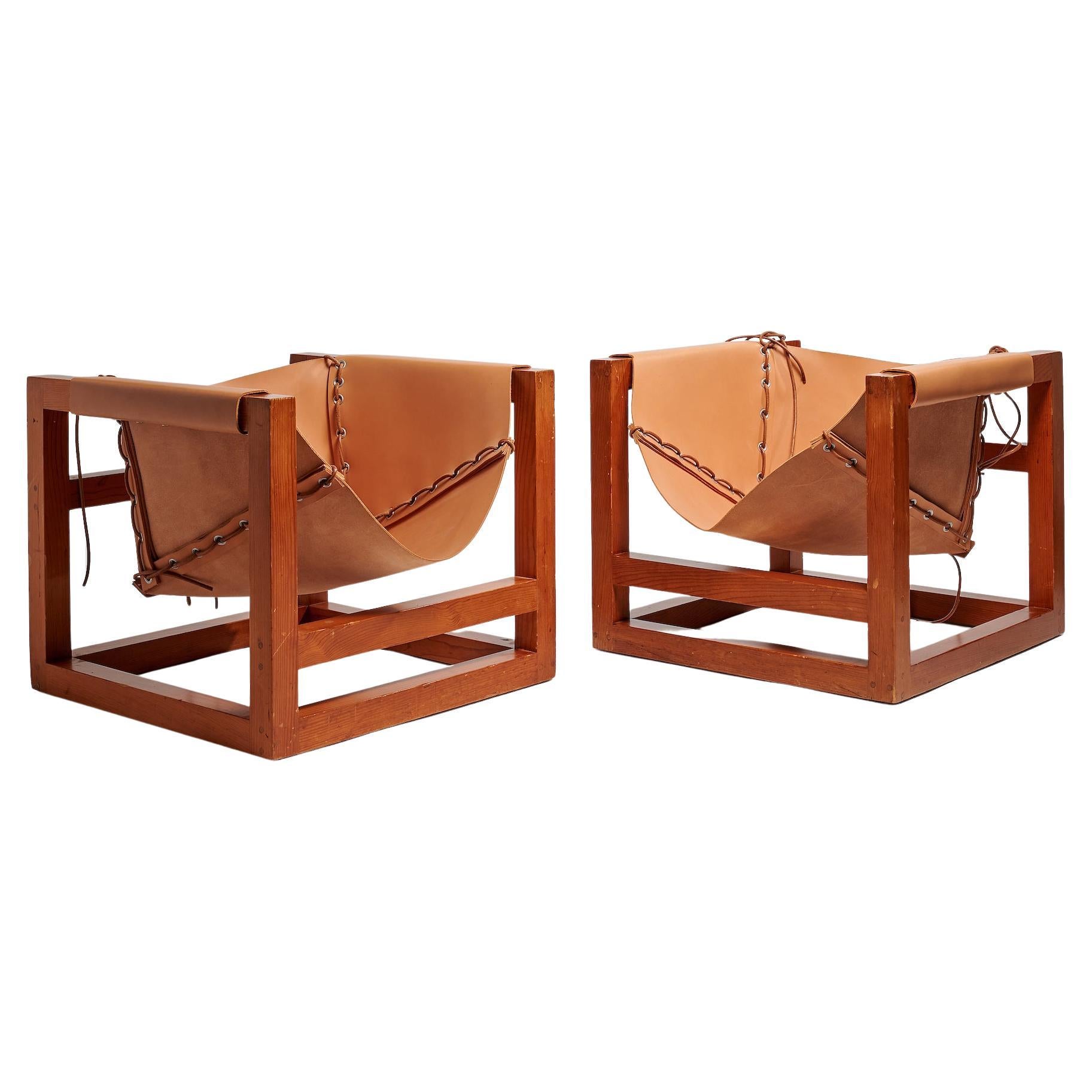 Paire de chaises longues Heinz Witthoeft Tail 4 avec tables assorties, Allemagne, 1959 en vente