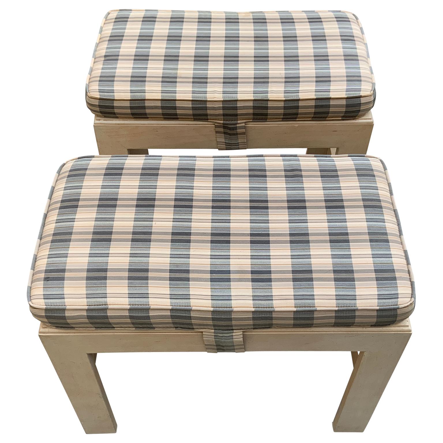 Paar Hekman Furniture Benches aus gebleichtem Wurzelholz (Nordamerikanisch) im Angebot