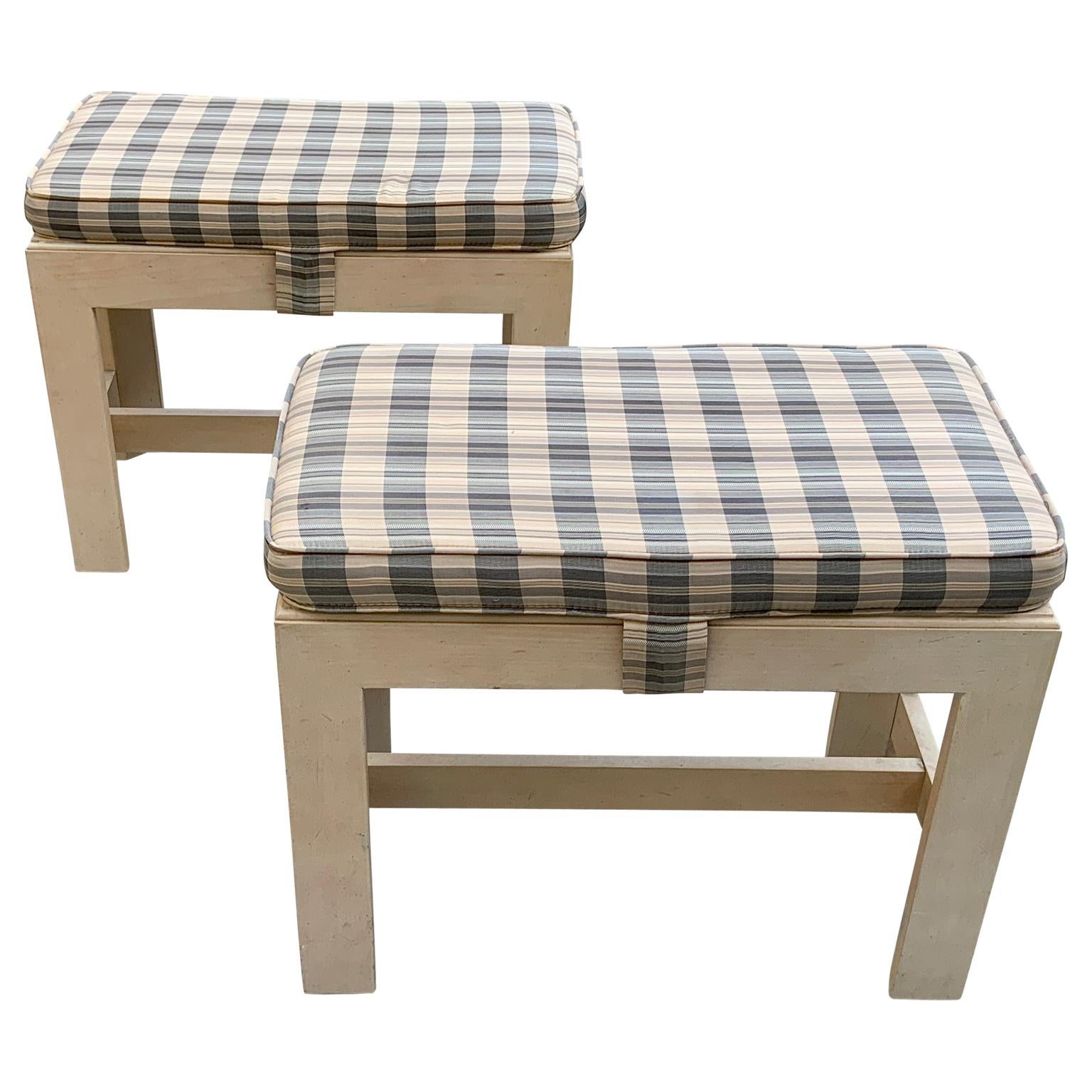 Paar Hekman Furniture Benches aus gebleichtem Wurzelholz (20. Jahrhundert) im Angebot