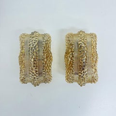 Paar Helena Tynell für Glashütte Limburg Wandlampen Wandleuchter , 1970er Jahre Bubble