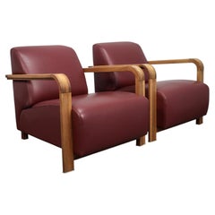 Ein Paar Hemingway-Lounge-Sessel von Hugo de Ruiter, Niederlande, 1990er Jahre