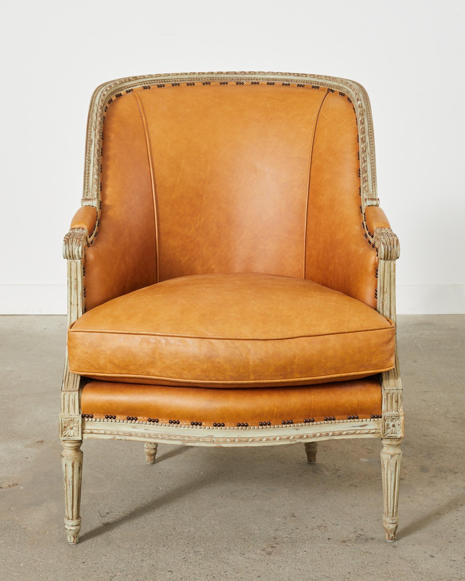 Pair of Hendrix Allardyce Louis XVI Style Bergere Armchairs  For Sale 5