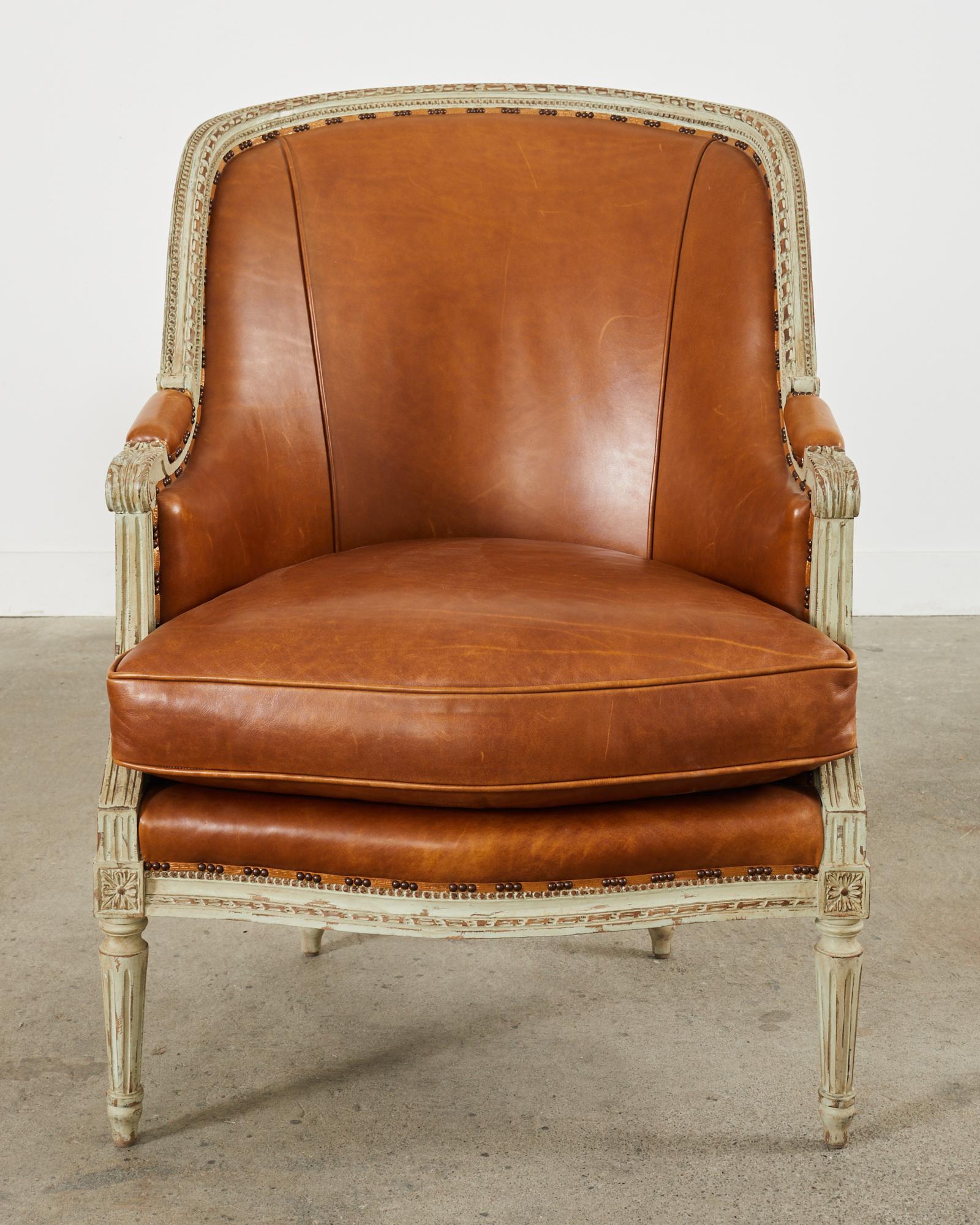Pair of Hendrix Allardyce Louis XVI Style Bergere Armchairs  For Sale 6