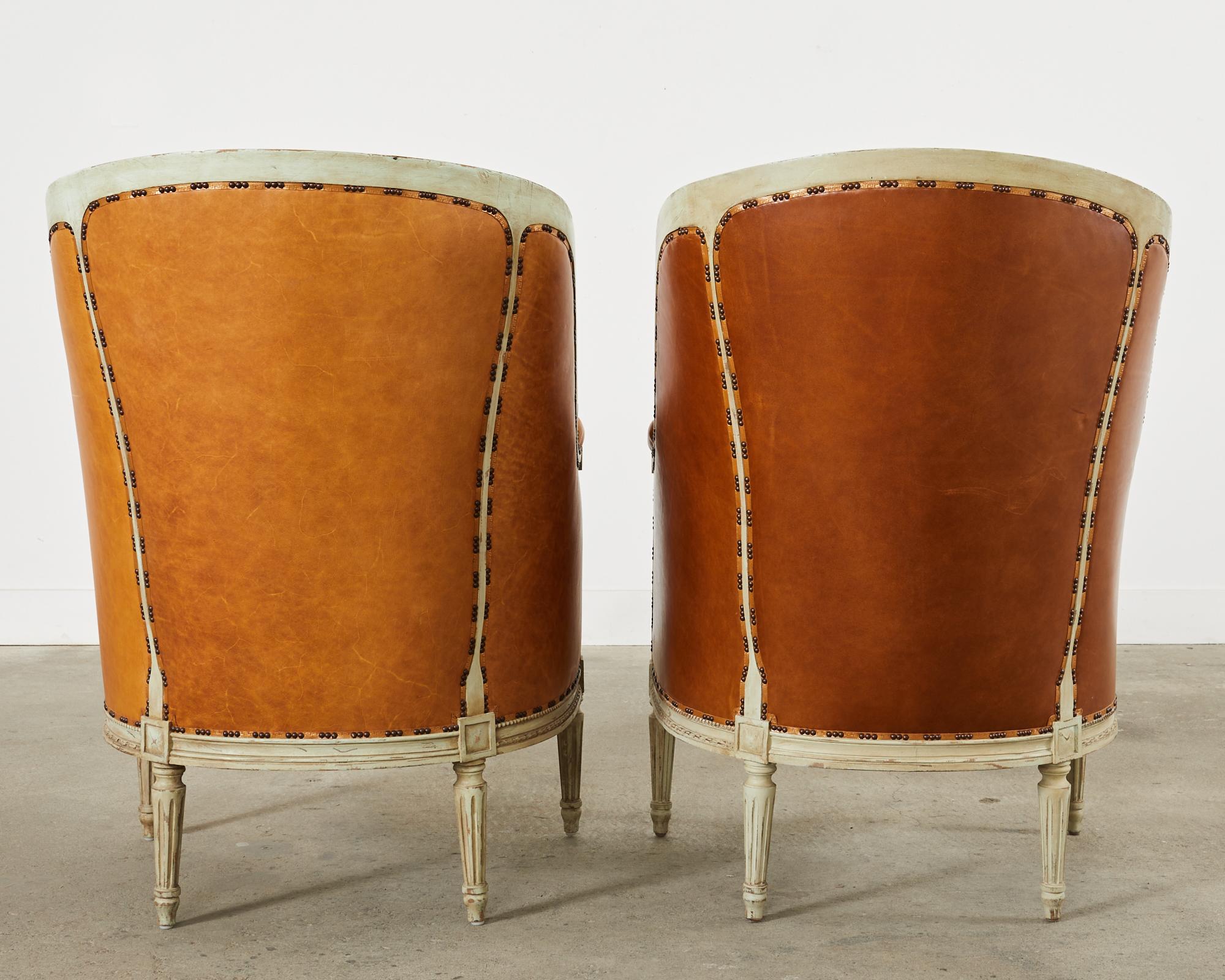 Pair of Hendrix Allardyce Louis XVI Style Bergere Armchairs  For Sale 13