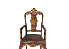 Pareja de taburetes de bar venecianos Hendrix Allardyce Acabado pintado y asientos de cuero