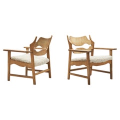 Pair of Henning Kjærnulf "Razorblade" Armchairs, Denmark 1960s