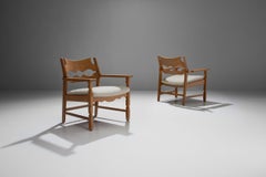 Pair of Henning Kjærnulf Razorblade Armchairs, Denmark, 1960s