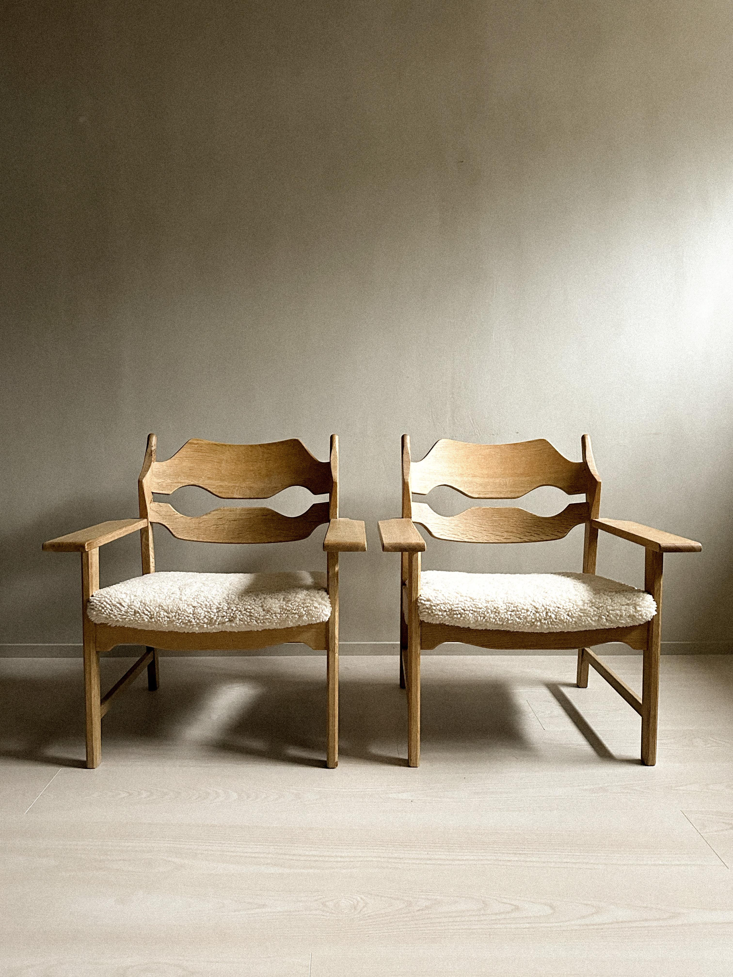 Mid-Century Modern Pair of Henning Kjærnulf Razorblade Lounge Chair, Denmark 1960s 