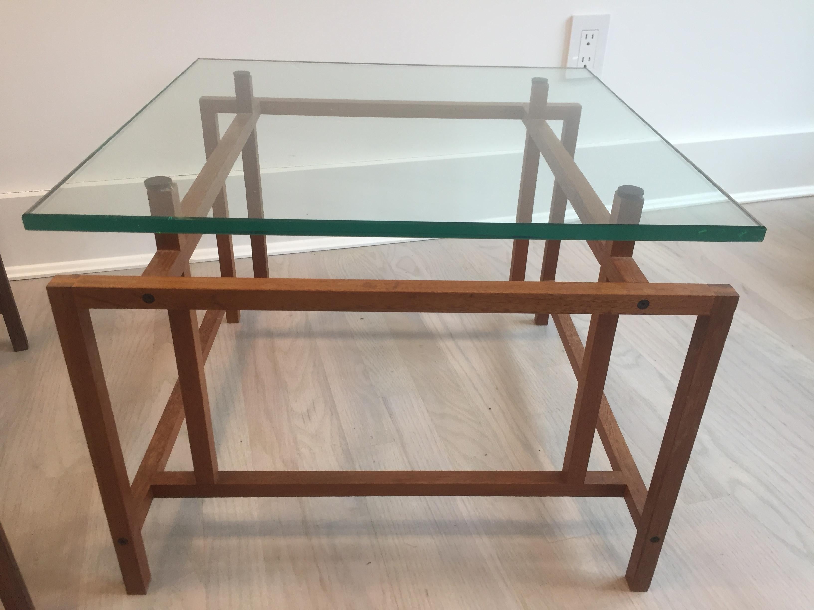 Scandinavian Modern Pair of Henning Norgaard 1960s Danish Modern Side Tables for Komfort For Sale