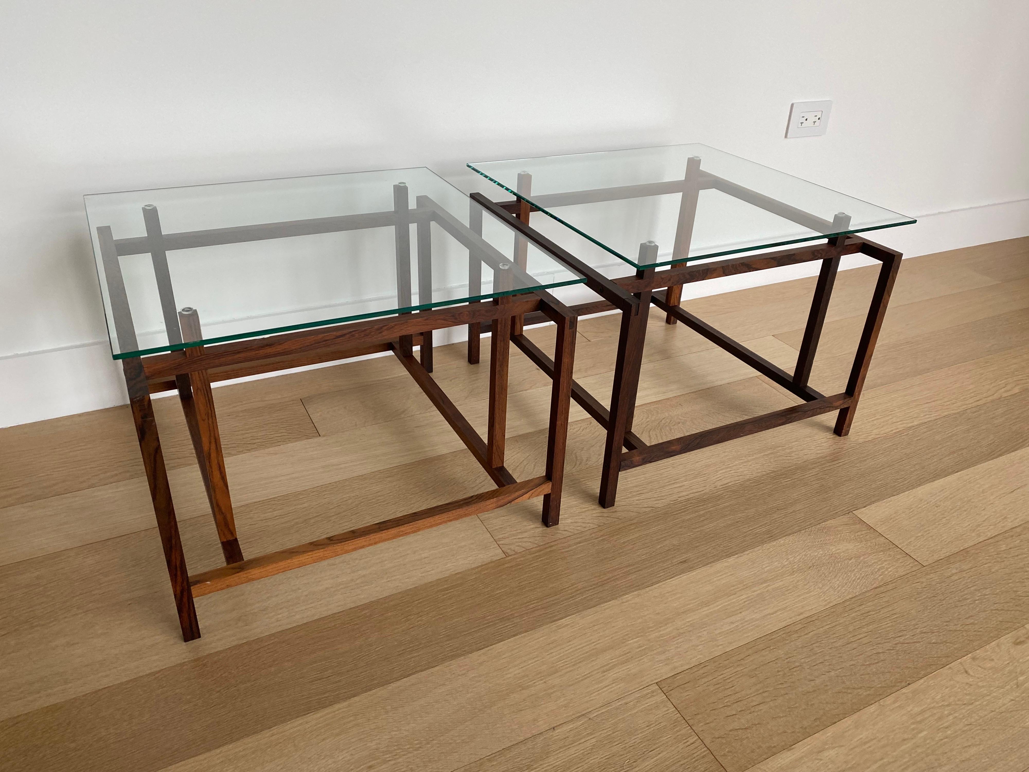 Zwei Tische aus Palisanderholz von Henning Nørgaard für Komfort Mobler.
