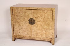 Pair of Henredon Faux Tortoise Cabinets