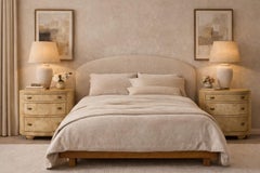 Pair of Henredon Oval 3-Drawer Nightstands / Bachelor’s Chests, Lacquered Finish