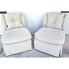 Pair of Henredon Upholstery Collection Swivel Chairs