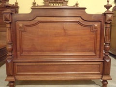 Pair of Henri II French beds in Walnut, C1880