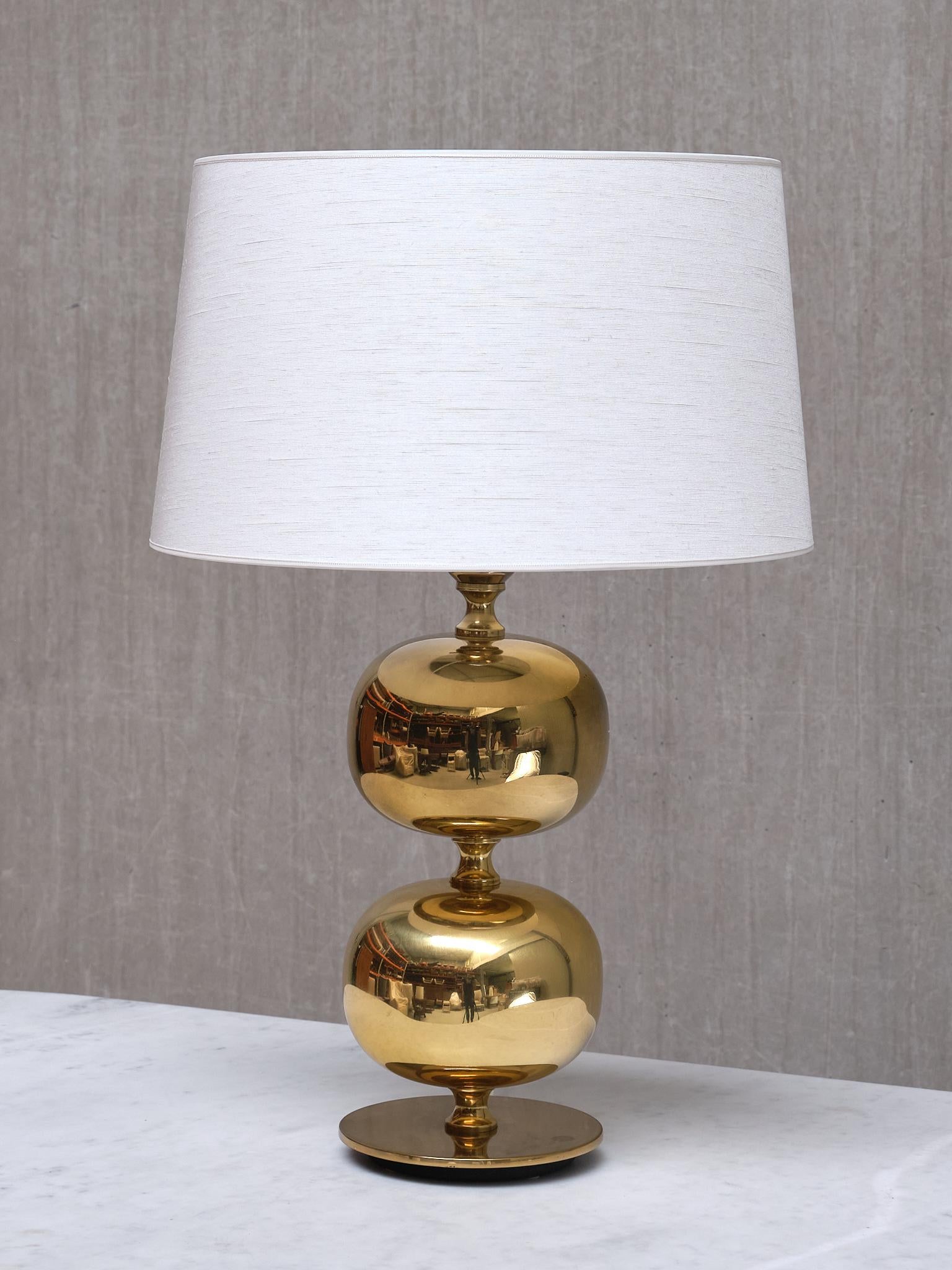 Scandinavo moderno Coppia di lampade da tavolo in ottone Henrik Blomqvist, Stilarmatur Tranås, Svezia, anni '60 in vendita