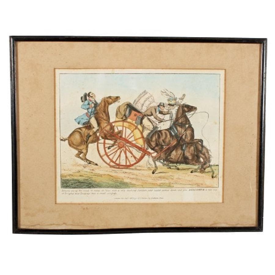 European Pair of Henry Aitken Coloured Etchings, 19th Century For Sale