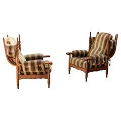Paar Henry Kjærnulf Lounge Chairs aus Eiche, Nyrup Møbelfabrik 1970er