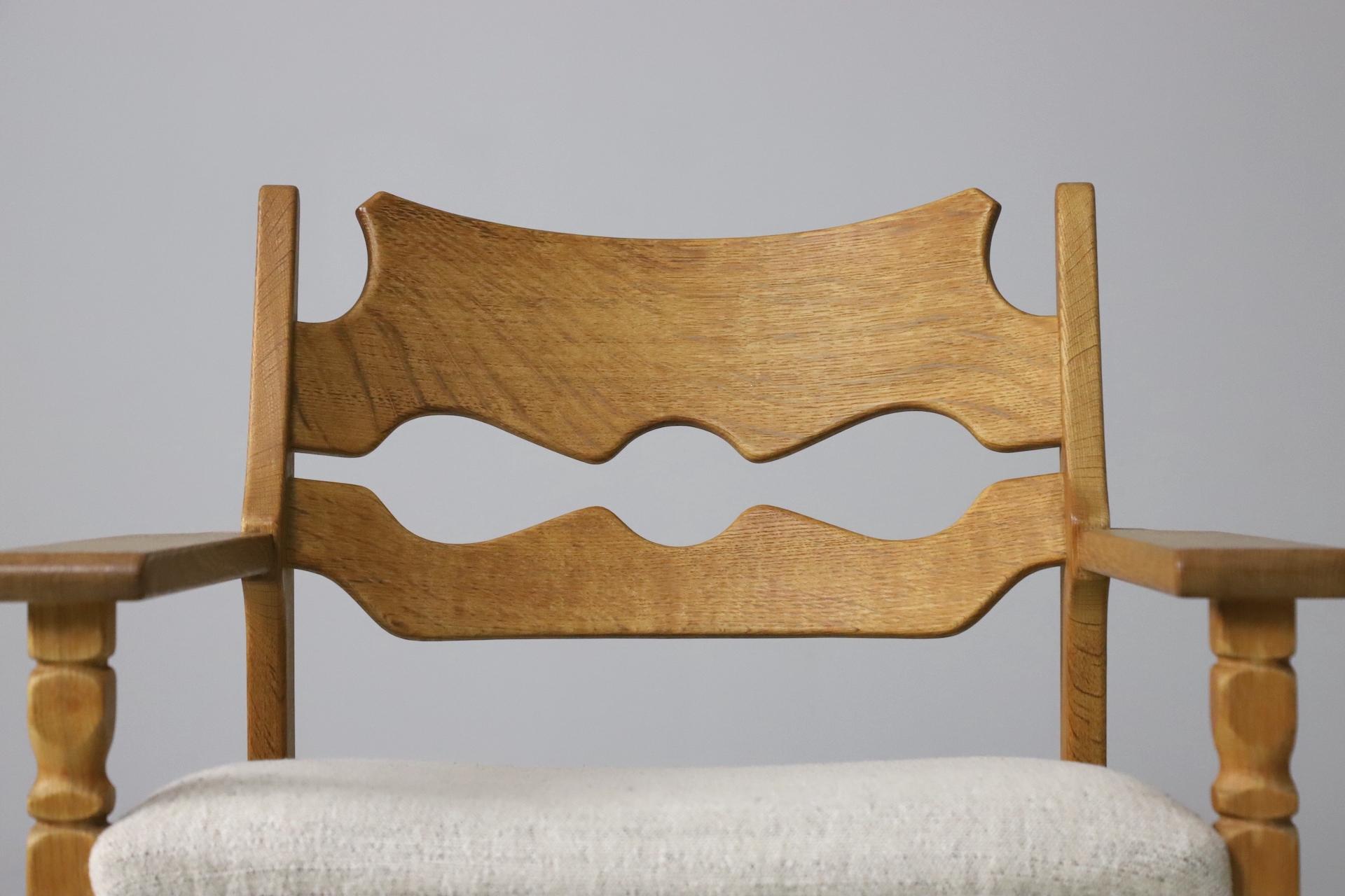 Danish Pair of Henry Kjaernulf 'Razor Blade' Chairs in Patinated Oak, Denmark, 1960s