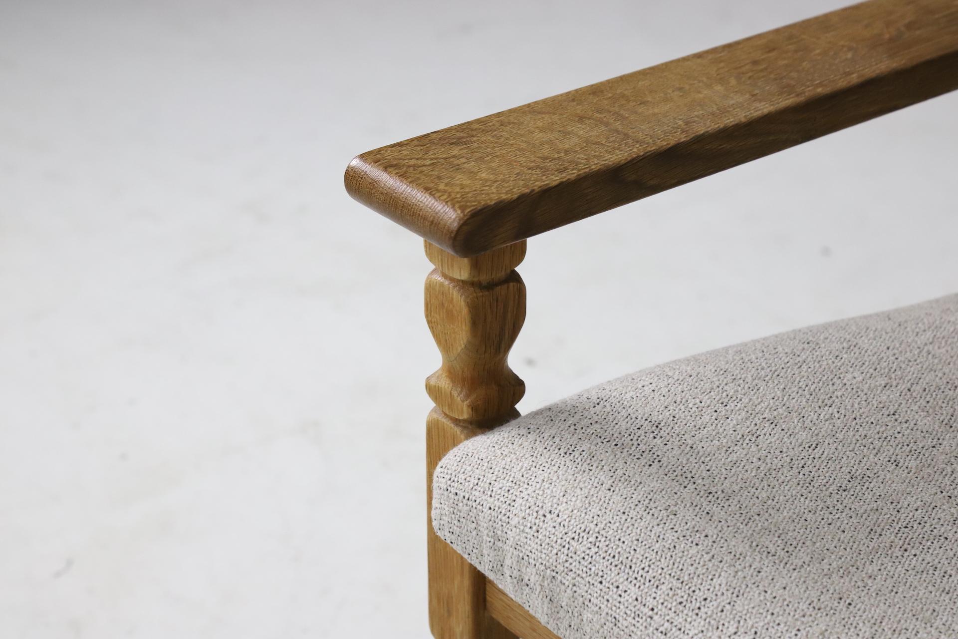 Pair of Henry Kjaernulf 'Razor Blade' Chairs in Patinated Oak, Denmark, 1960s 1