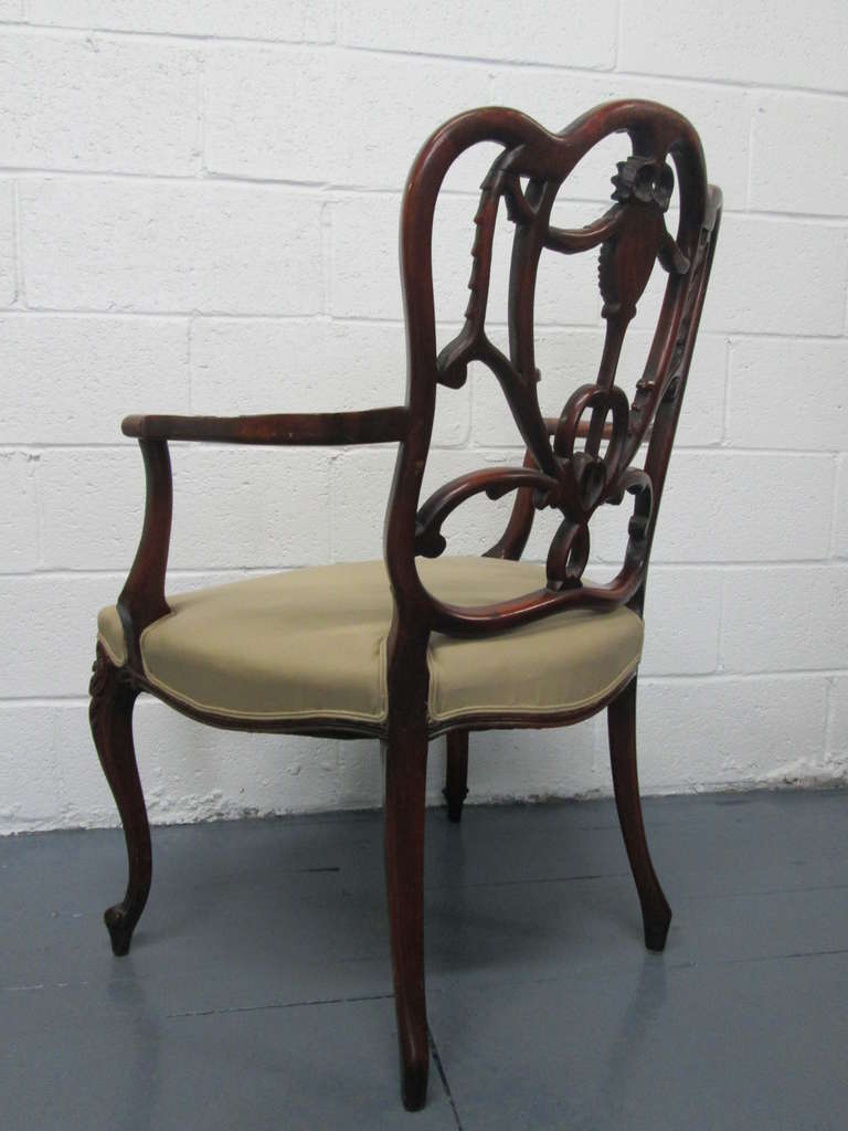 Mid-20th Century Pair of Hepplewhite Style Armchairs