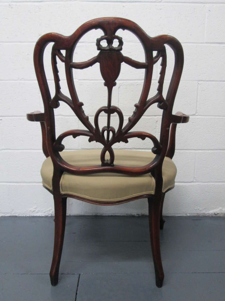 Upholstery Pair of Hepplewhite Style Armchairs