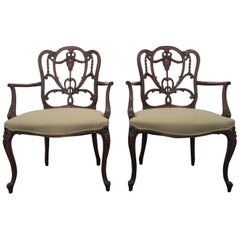 Pair of Hepplewhite Style Armchairs