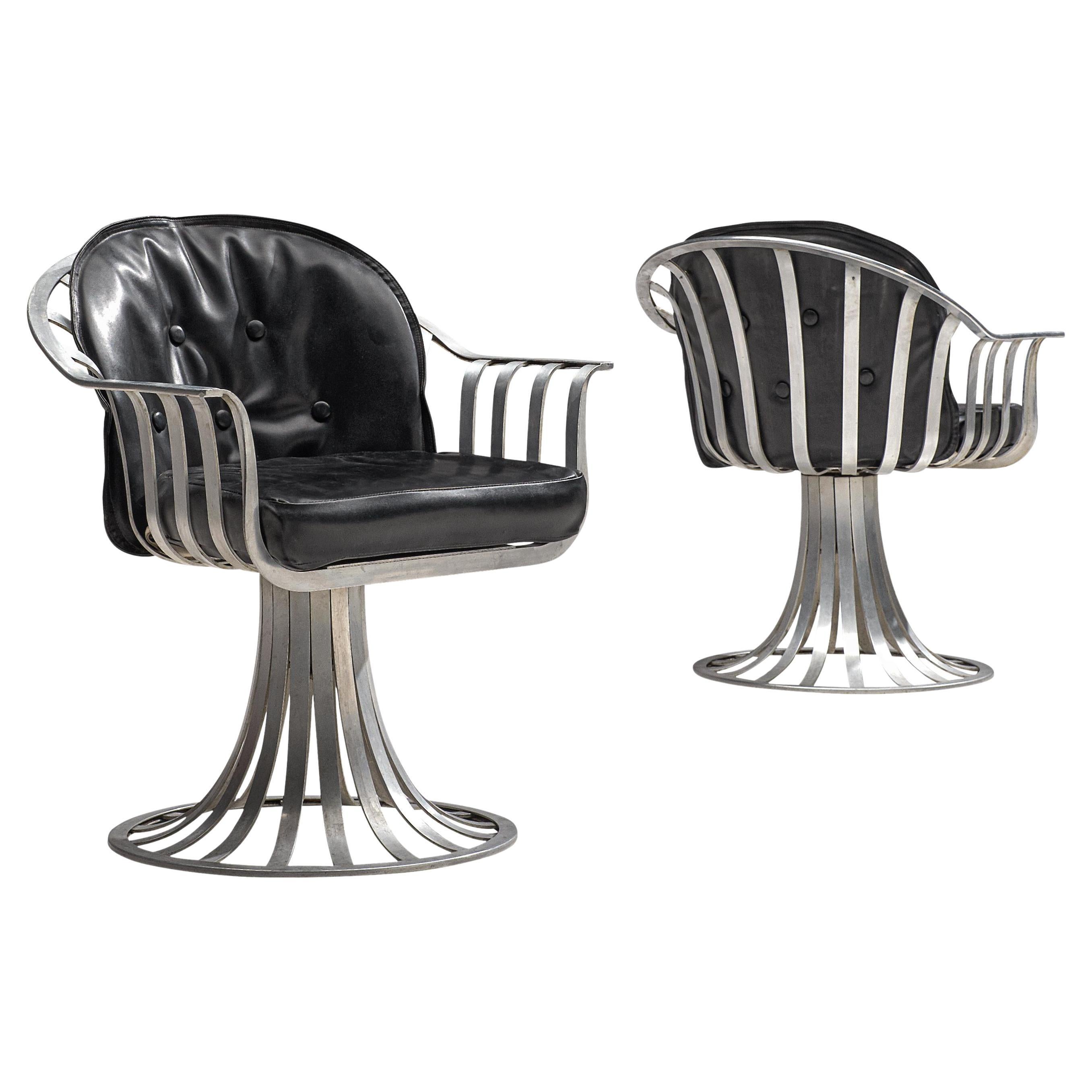 Herbert Saiger for Russell Woodard Pair of Patio Chairs 