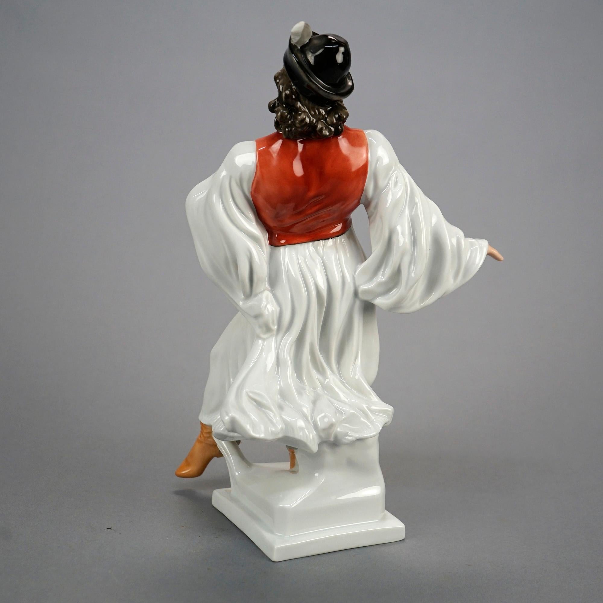 Pair of Herend Porcelain Figures, Hungarian Folk Dancers, 20th C 3