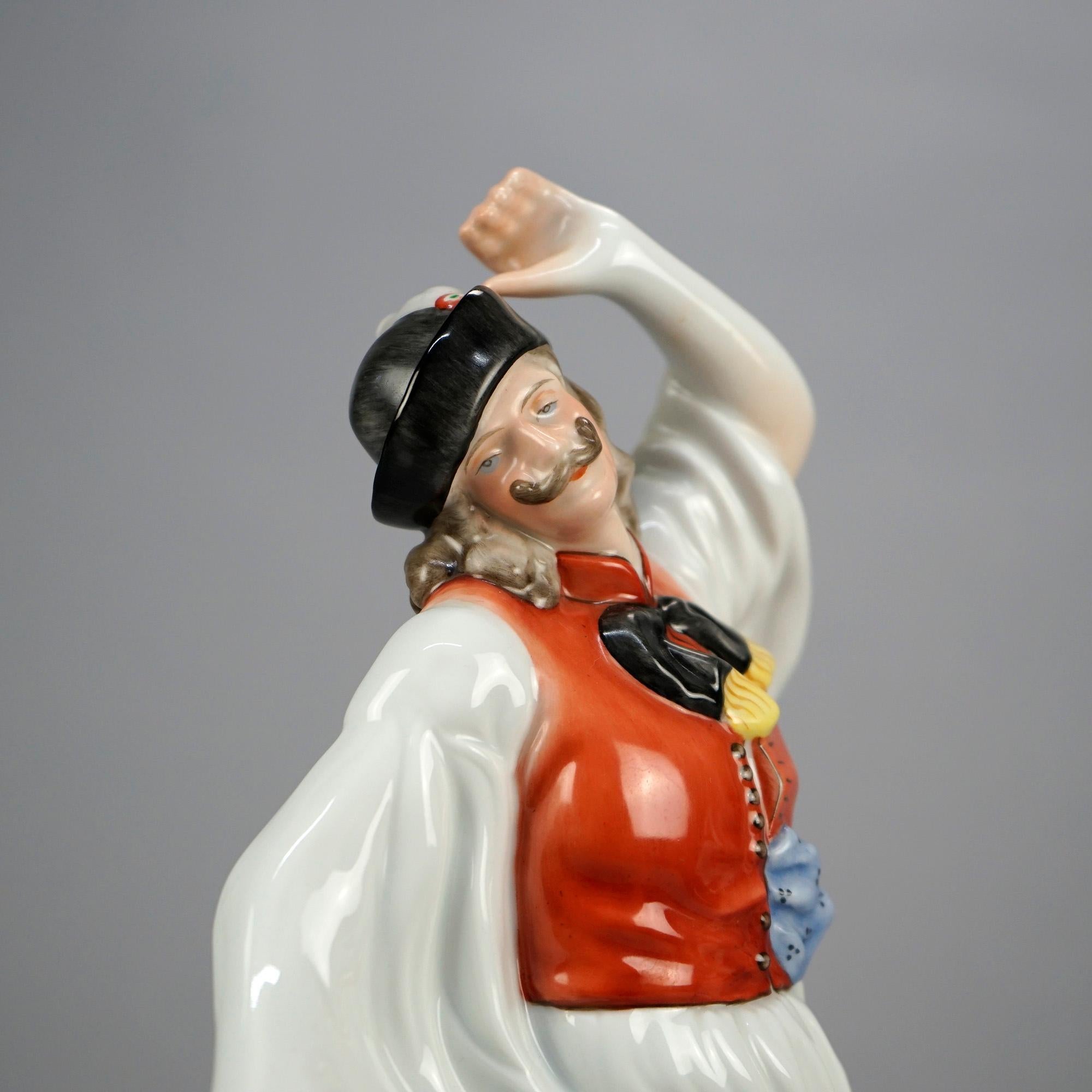 Pair of Herend Porcelain Figures, Hungarian Folk Dancers, 20th C 5