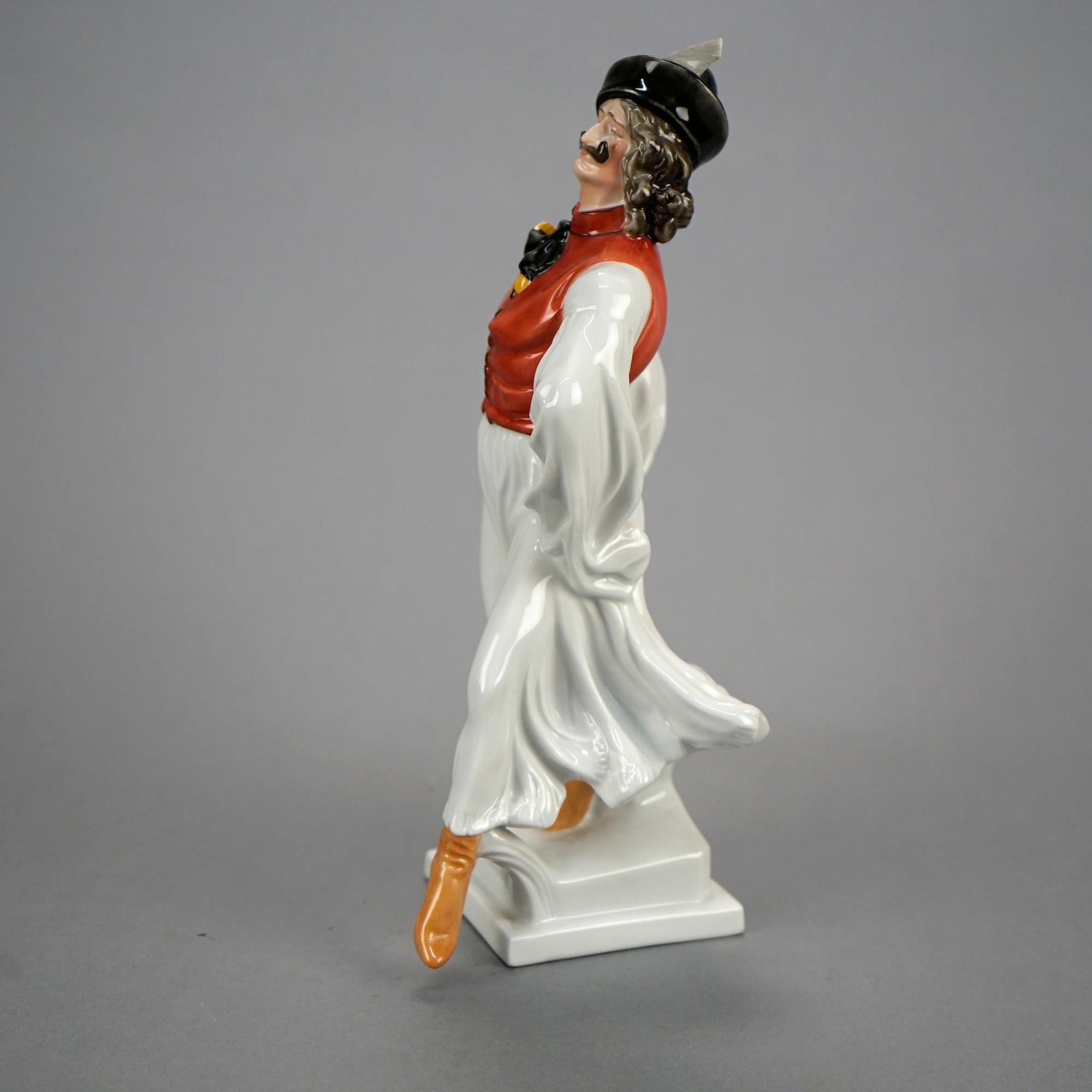 Pair of Herend Porcelain Figures, Hungarian Folk Dancers, 20th C 1