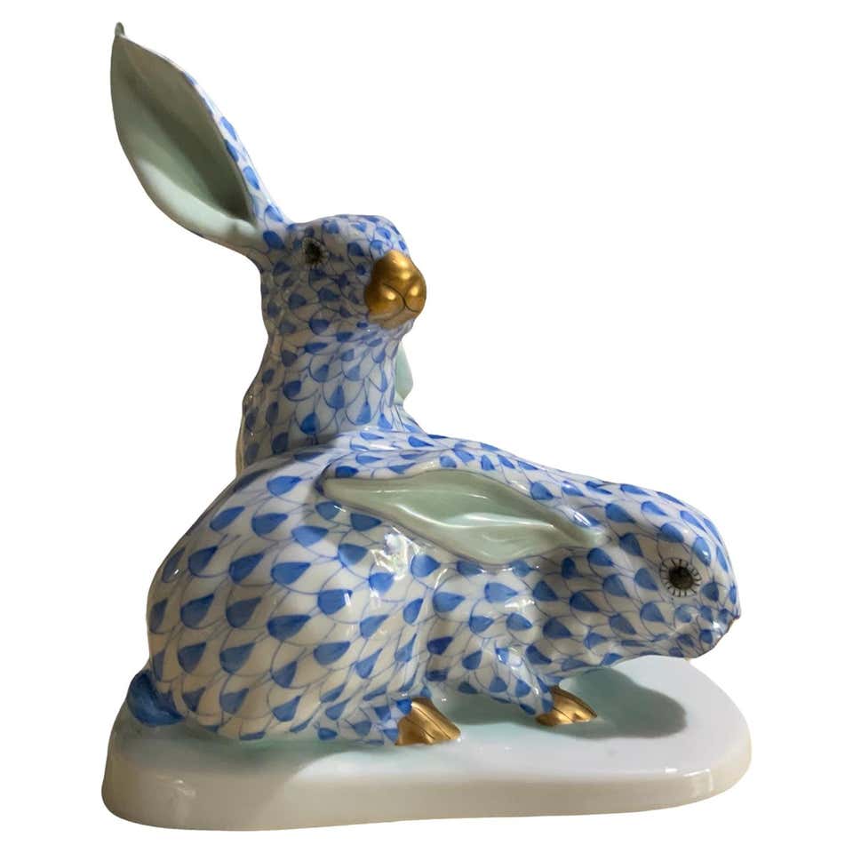 Porcelain Chinese Pattern Rabbit Pair of Chinese Porcelain Turquoise Glazed Rabbits, circa 1860 For Sale ...